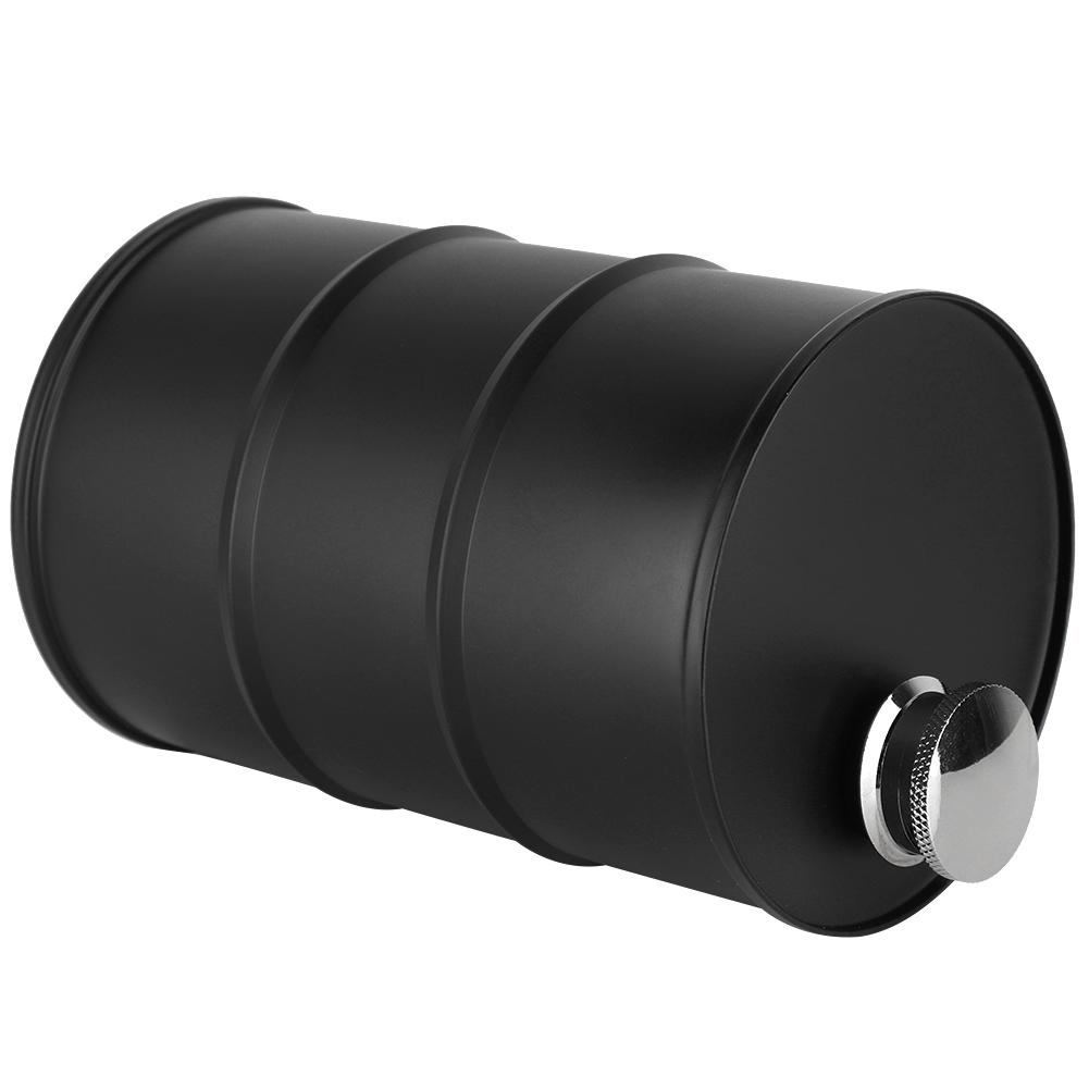 700 мл портативная фляжка из нержавеющей стали для пива, вина, ликера с герметичной крышкой(черный)