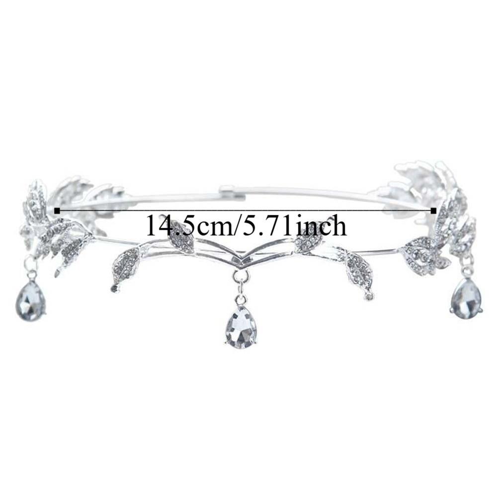 Exquisite Crystal Forehead Accessory Elegant Bride Shiny Hair Hoop Elf Rhinestone Headband  Wedding