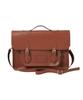 Zatchels Classic Satchel Crossbody Bag Chestnut 16-Inch
