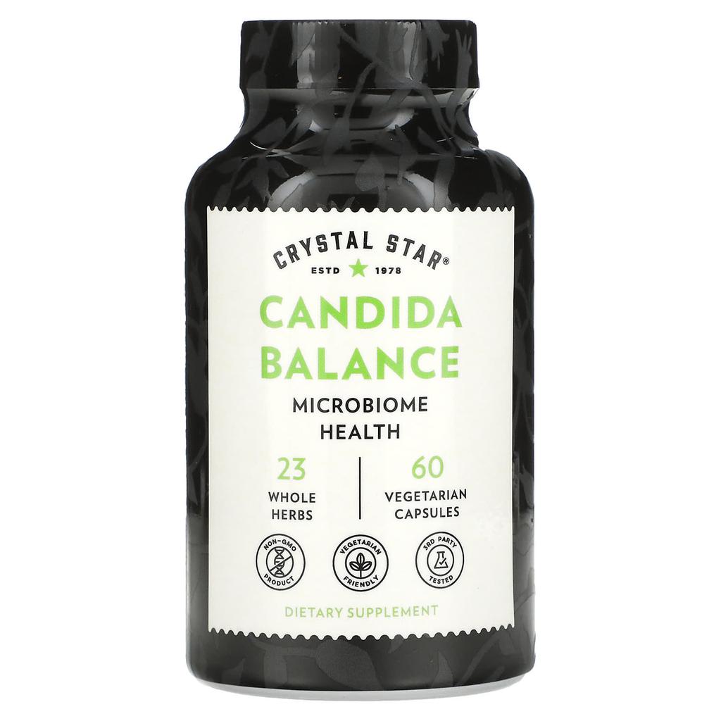 Crystal Star, Candida Balance, 60 растительных капсул