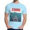 Unisex T Shirt Straws Sea Cotton Funny Crewneck Cartoon Print T Shirt