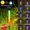 Водонепроницаемые Солнечные Садовые Фонари 10 светодиодов Освещение RGB Светодиоды Изменяющие Цвет RGB На Солнечной Батарее Аккумулятор 1200 мАч