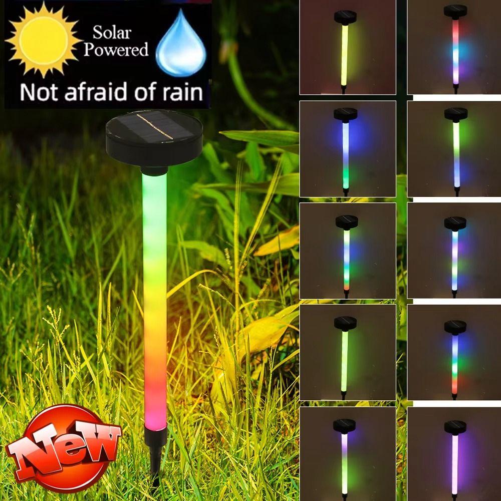 Водонепроницаемые Солнечные Садовые Фонари 10 светодиодов Освещение RGB Светодиоды Изменяющие Цвет RGB На Солнечной Батарее Аккумулятор 1200 мАч