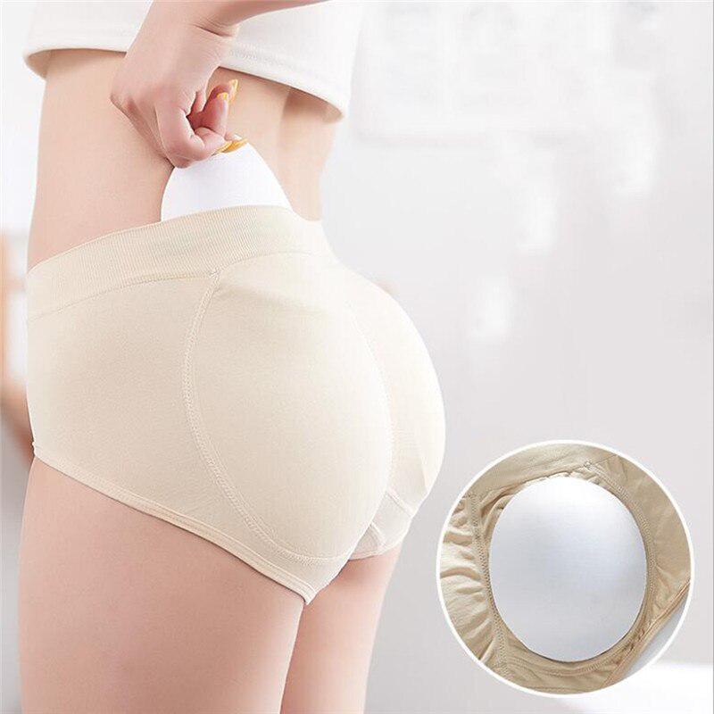 Women's Padded Butt Lifter Shaper Briefs Seamless Breathable Non-clip Hip Pants with Pads Fake Butt Hips and Buttocks Artifact