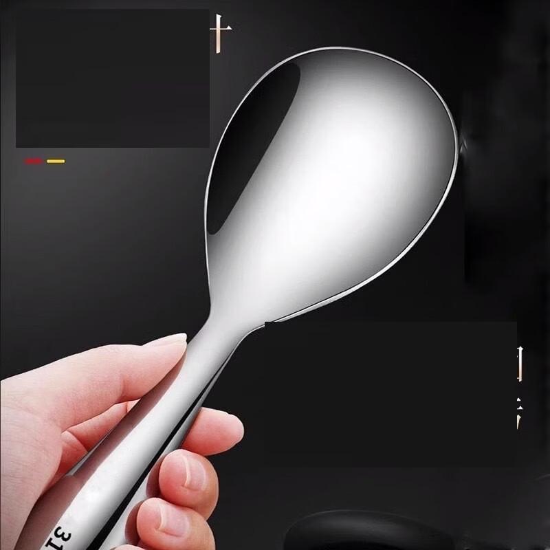 Stainless Steel Long Handle Serving Spoons - 6 Pack