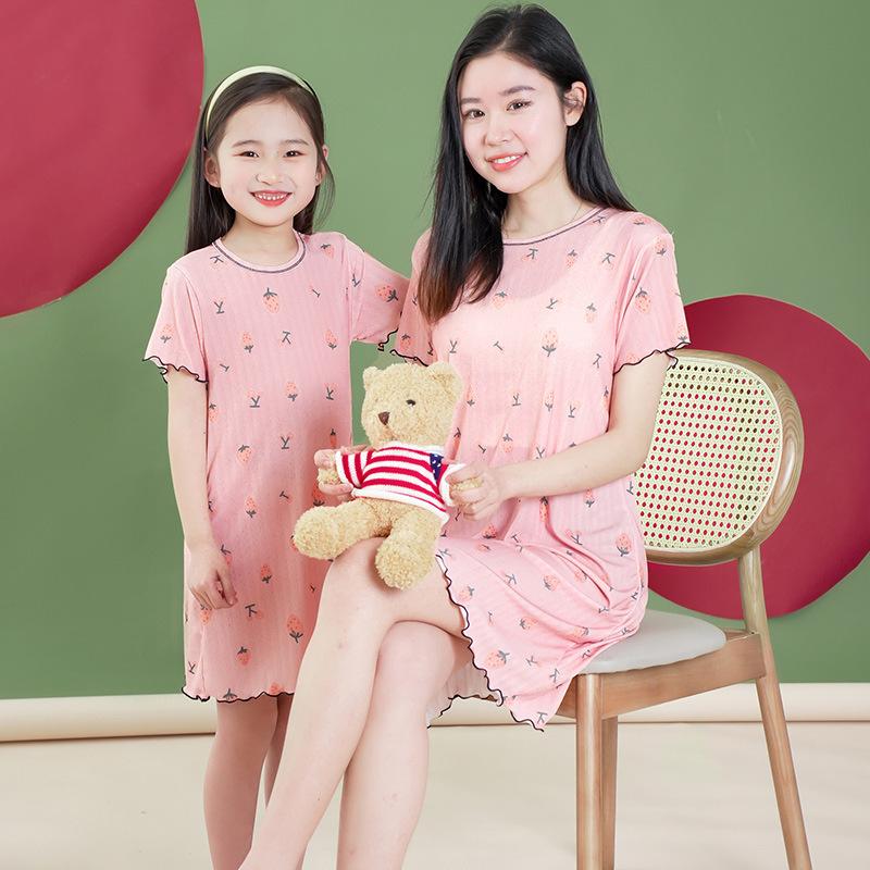 Платье для сна для девочек, детское летнее тонкое кружевное платье для сна с рисунком из мультфильма