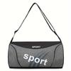 Casual Letter Pattern Cylinder Sports Fitness Bag, Lightweight Large Capacity Luggage Bag, Training Bag for Travel Use