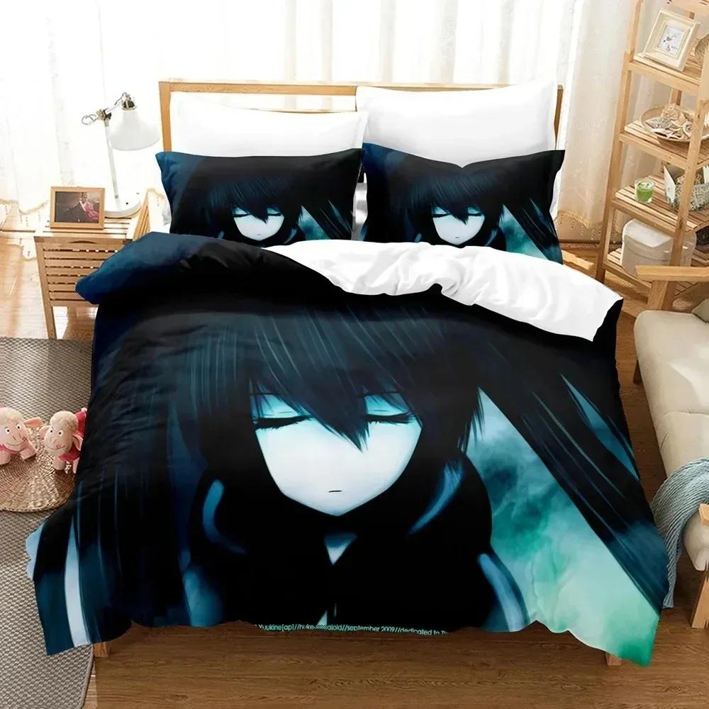 3D пододеяльник Black Rock Shooter аниме комплект постельного белья полиэстер наволочки пододеяльник домашний декор для подростков подарок Twin King Queen