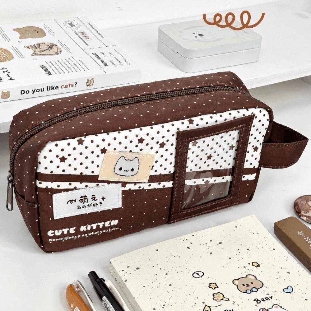 with Handle Pencil Case Multi Colors Stationery Bag Portable Pencil Pouch  School Supplies