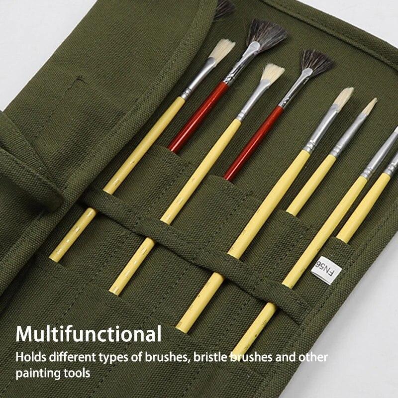 Сумка для хранения кистей для рисования, 22 отделения, кисти для акварели и гуаши, сумка для хранения кистей для каллиграфии, сворачивающаяся сумка для ручек