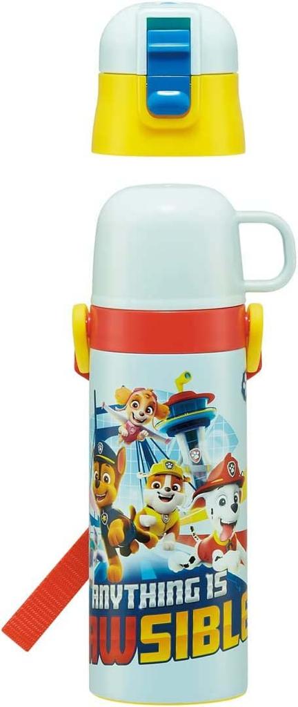 Skater Stainless Steel Water Direct Cup Paw Patrol Water Sports Water Children's Bottle, 2-way, Drinking, 470ml, Drinking, 430ml, 23, Lightweight,