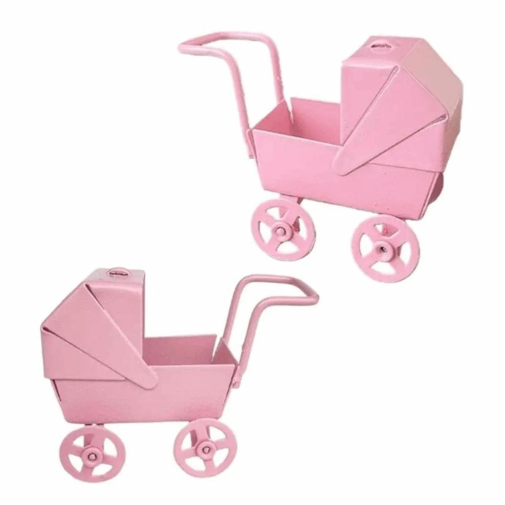 Wrought Iron Mini Bassinet Stroller Realistic Doll Pram Toys Baby Stroller Model Kids Pretend Play