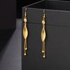 Japanese and Korean Women's Leaf Temperament Fringed Long Ear Hook Earrings Jewelry