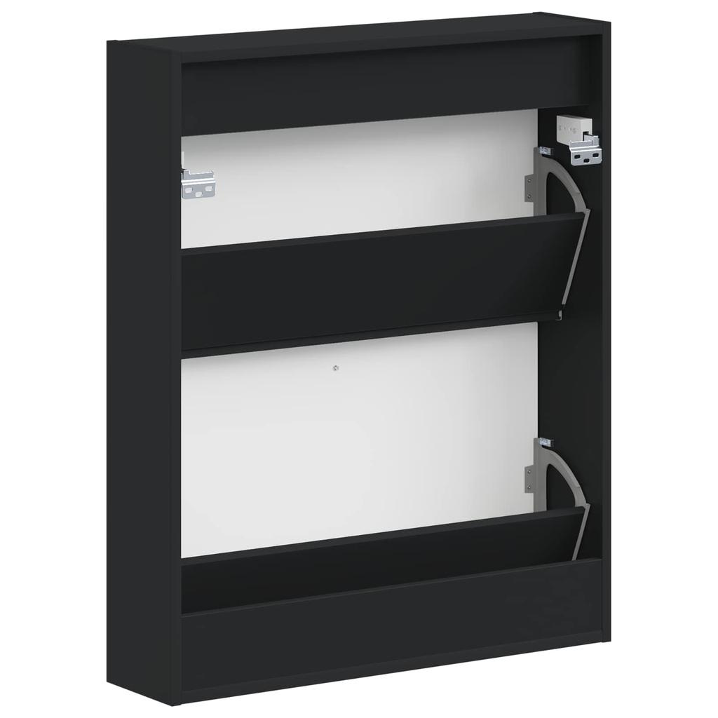 Настенный обувной шкаф ZWOLLE 71 x 17 x 86 см Черный