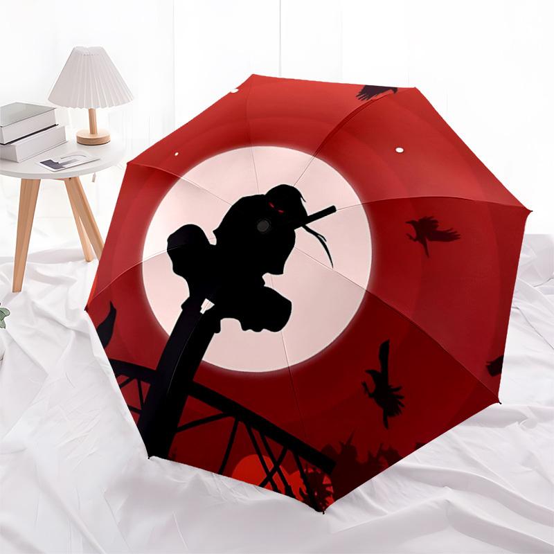1pc NARUTO Automatic Folding Umbrella - Compact 8-Rib Design, Durable Plastic & Iron, Lightweight for Outdoor Daily Use, a0929196