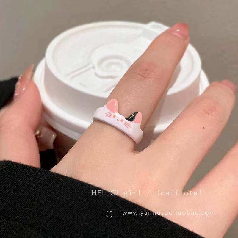 Милое детское кольцо с пандой, чувство дизайна, простой темперамент, нишевое, универсальное, сладкое, кольцо высокой ценности