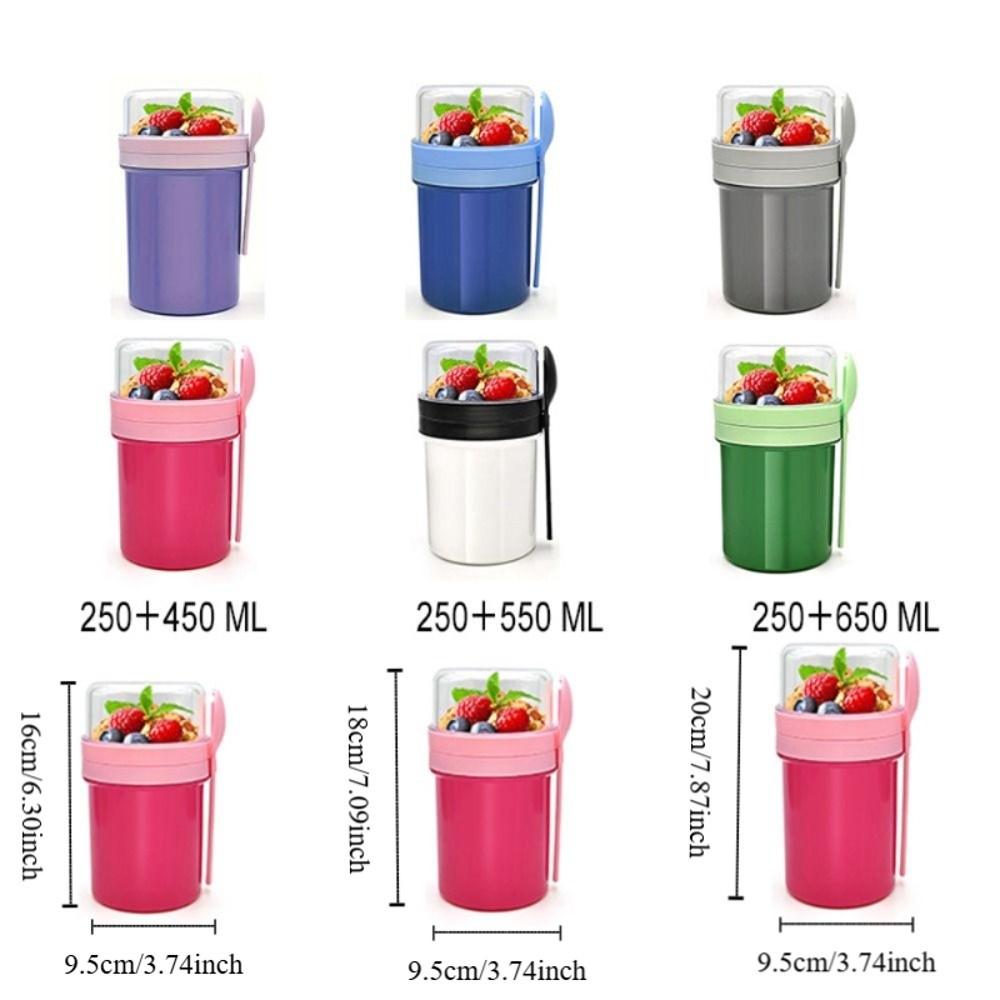 with Spoon Breakfast Cup Dressing Holder Yogurt Container Convenient Fruit Cup School