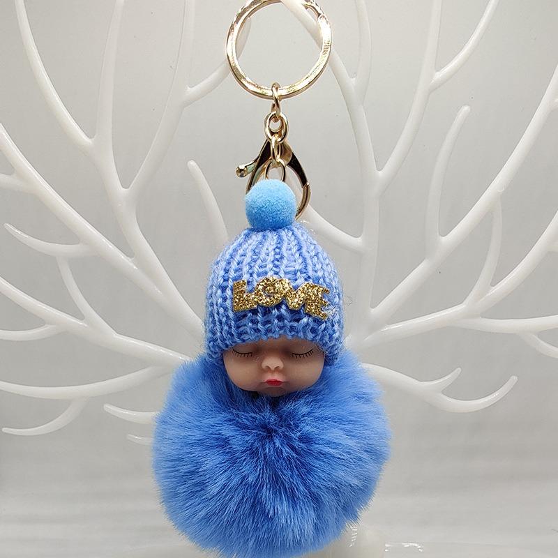 1шт мультфильм плюшевая спящая кукла брелок милый плюшевый угольный шар рюкзак кулон творческий DIY детская плюшевая кукла кулон аксессуары автомобильный кулон