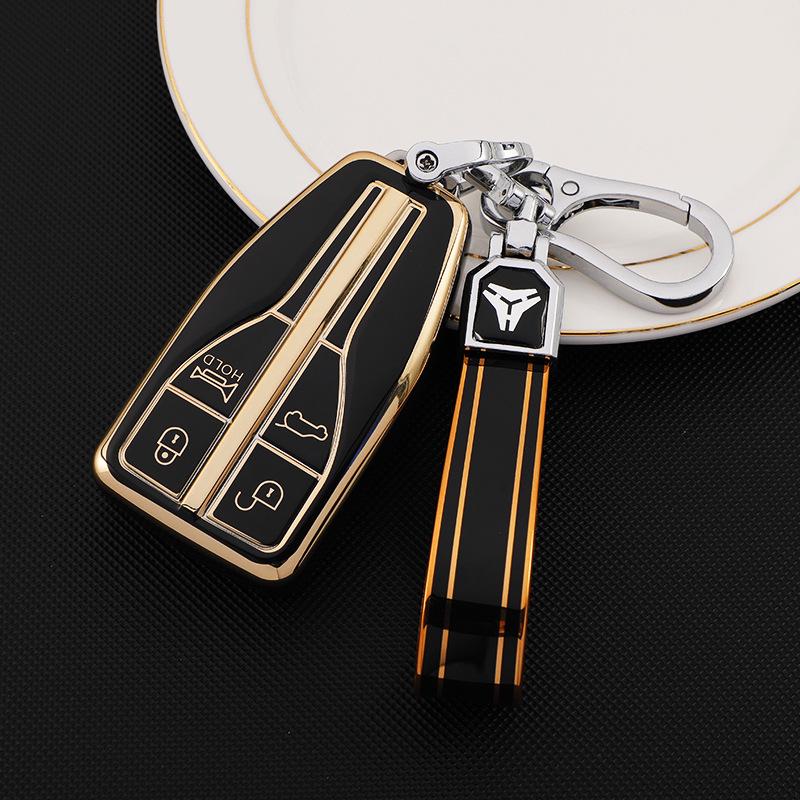 Elegant Hongqi HS5/HS7/H5/H9/E-HS9 Key Case with Buckle – Premium Protective Shell for Men and Women