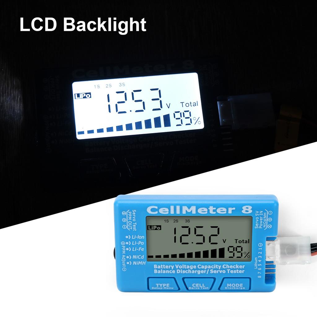 Цифровой индикатор емкости батареи Тестер Детектор Балансировщик разрядник сервопривода для