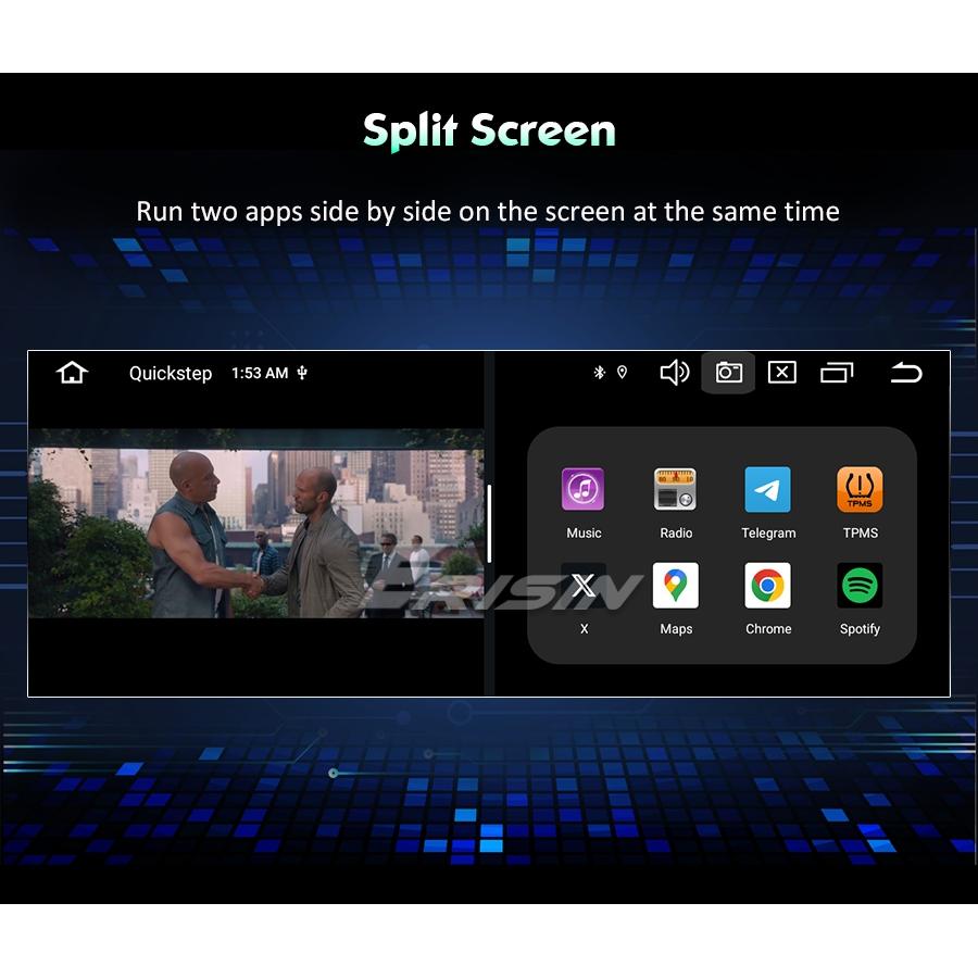 EU Stock Erisin ES5504B 8.8 Inch Android 16 GPS Navi IPS Wireless CarPlay 4G Stereo Radio Player for BMW E46 M3 Split Screen
