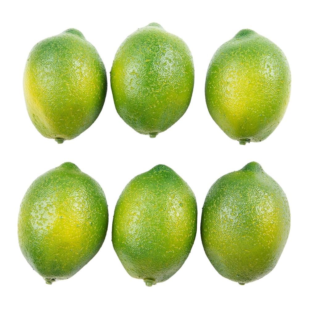 6Pcs Artificial Lemons Plastic Fake Fruit For Home Decoration Photography Props