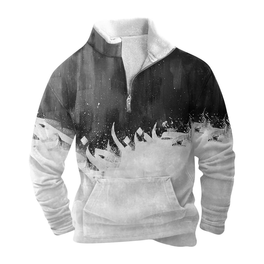 Весенне-осенняя мужская толстовка с воротником-стойкой на открытом воздухе, повседневные свитера, топы