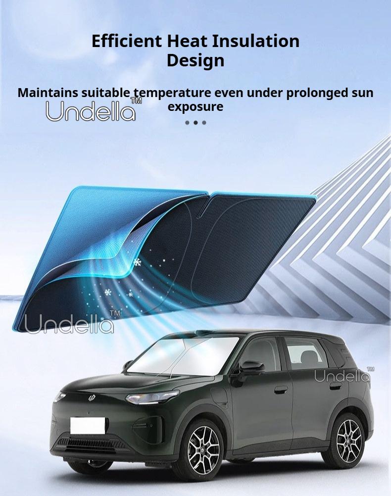 Для Leapmotor B03X 2026 2027 Автомобильный складной солнцезащитный козырек на лобовое стекло Защита от солнца Теплоизоляционное покрытие Защита от УФ Автоаксессуары