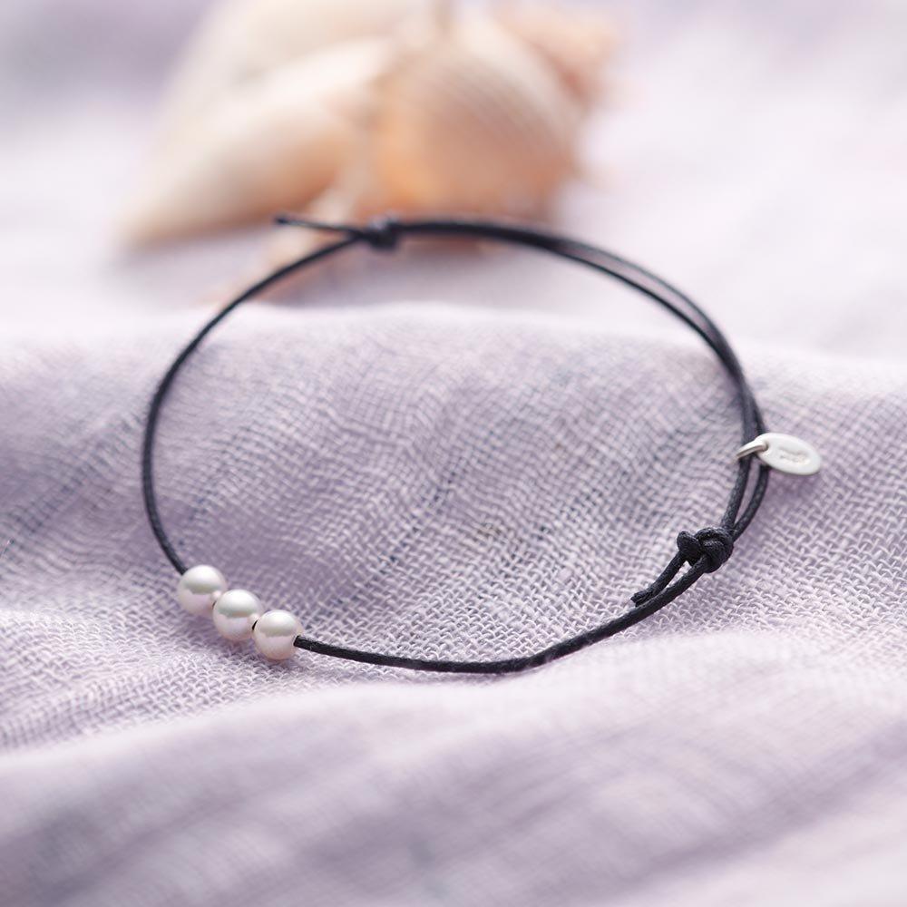 Браслет-амулет с жемчугом, браслет Moon Label Navy, женский