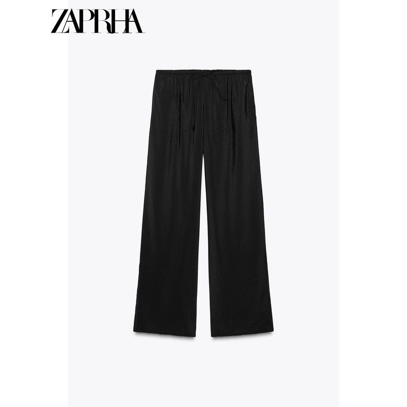 Zaprha 2025 Summer New Arrival Lightweight Draping Mid-Waist Minimalist Casual Pants for Women Slim Looking Loose Feeling 3067450