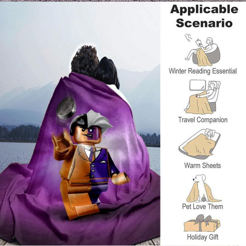 1pc Lego Blanket Lightweight Flannel Blanket Throw Blanket For Sofa, Bed, Travel, Camping, Livingroom, Office, Couch