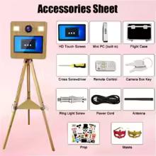 Portable Magic Mirror Photo Booth, 15.6-inch Touchscreen SLR Camera Photo Booth, shipped from the EU with flight case, suitable