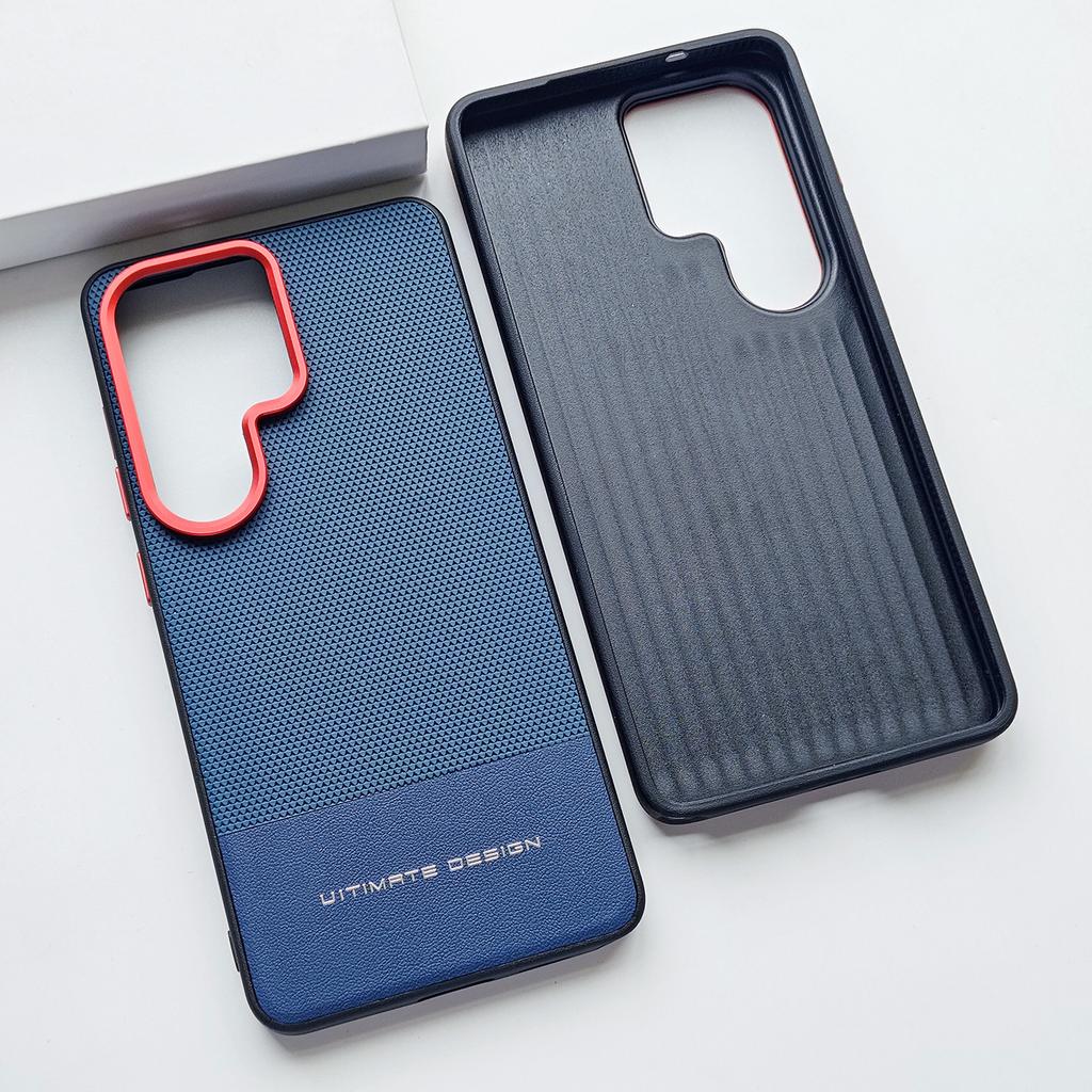 case for Samsung S26 S25 S24 ultra vegan leather protective case full coverage tough shell Shock Proof Wireless Charging plain