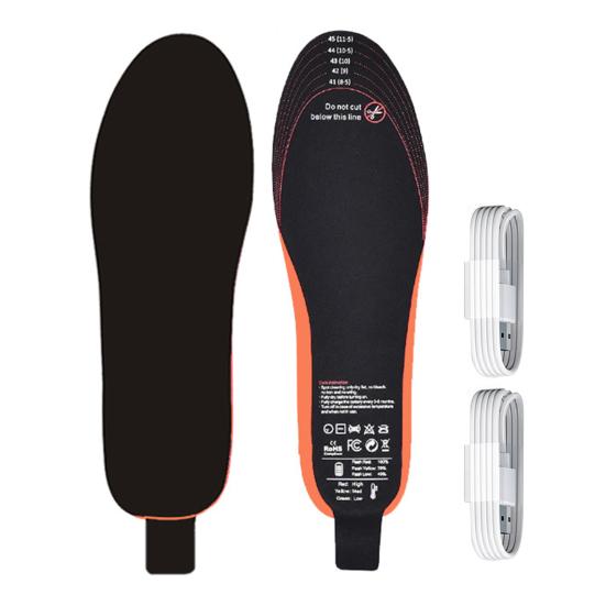 1 пара зимних электрических стелек с подогревом 3000 мАч, перезаряжаемые, 3 настройки температуры, управление через приложение