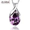 Подвеска-слеза ангела из натурального бразильского аметиста Jinjiahua - дизайн с фиолетовыми бриллиантами