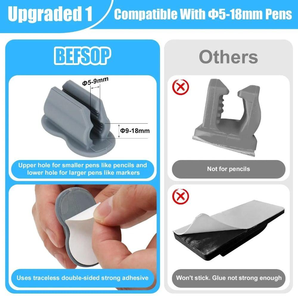 Self-Adhesive Pen Holder Creative Desktop Storage High Quality Pen Rack  Ballpoint