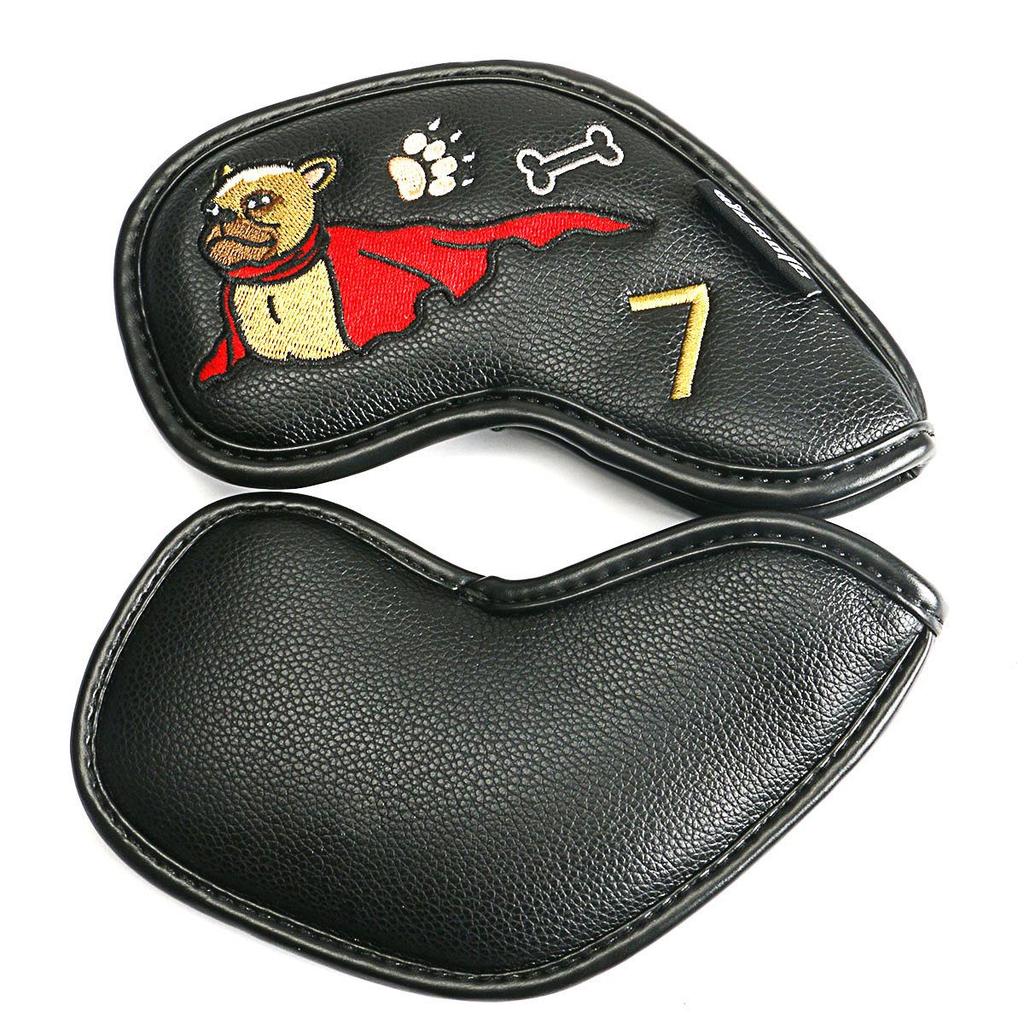 Чехол на головку гольф-айрона «Французский бульдог» - Защитный чехол из ПУ, Милый дизайн