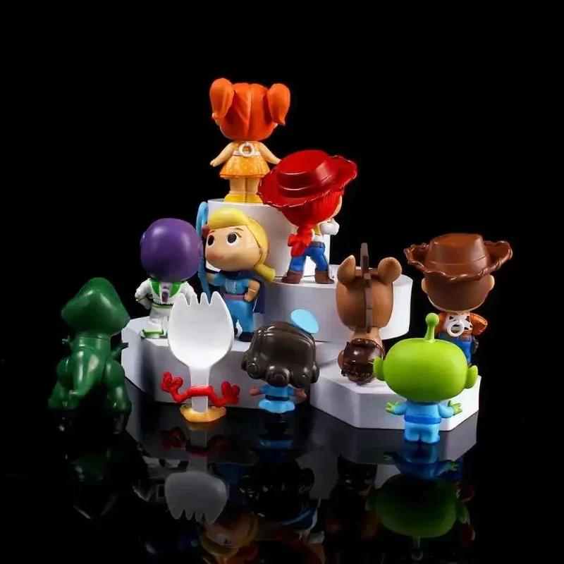 10pcs/lot Cartoon Movie Decoration Accessories - Woody Buzz Lightyear Alien Action Doll Models Cute Home Ornament Gifts*