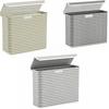 With Lid Toilet Paper Holder Stripe Printed Bathroom Tissue Box Laundry Basket  Bathroom