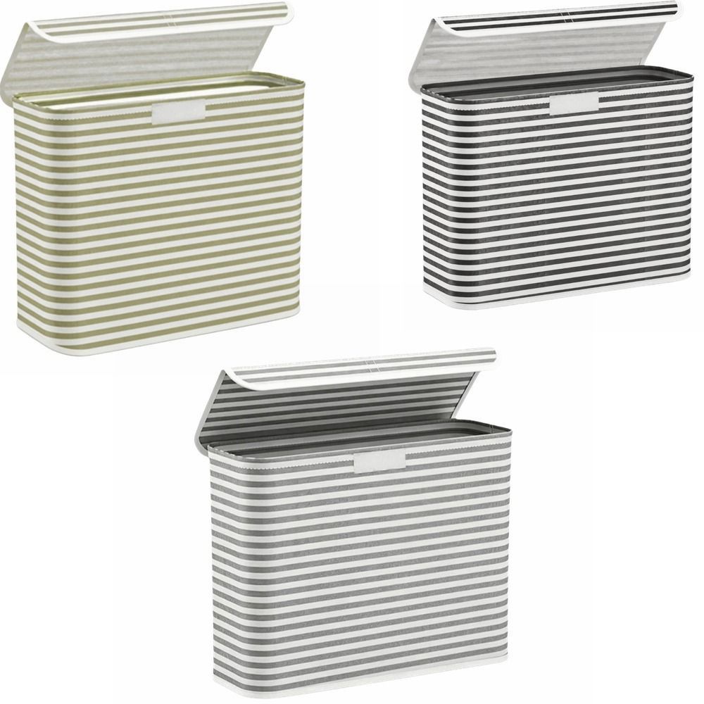 With Lid Toilet Paper Holder Stripe Printed Bathroom Tissue Box Laundry Basket  Bathroom