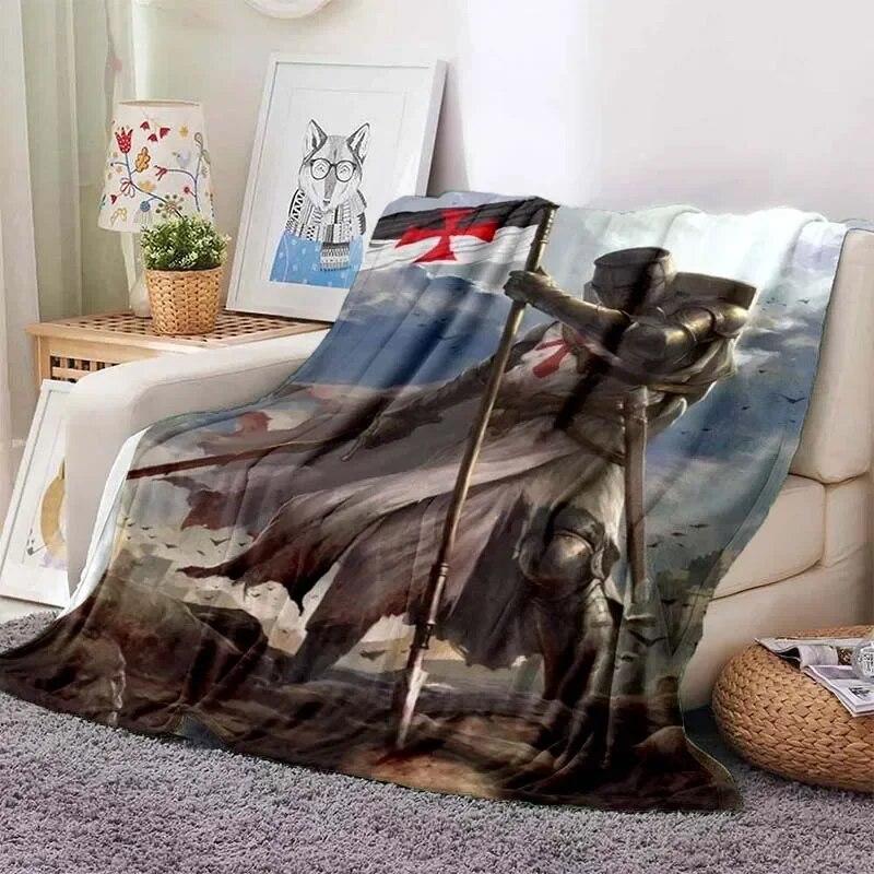 Cavalier Knight Templar Crusaders Games Soft Plush Blanket,Flannel Blanket Throw Blanket for Living Room Bedroom Bed Sofa Picnic