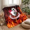 Bournemouth Football Print Flannel Blanket, Soft Warm Lightweight Throw Blanket for Sofa Bed Camping