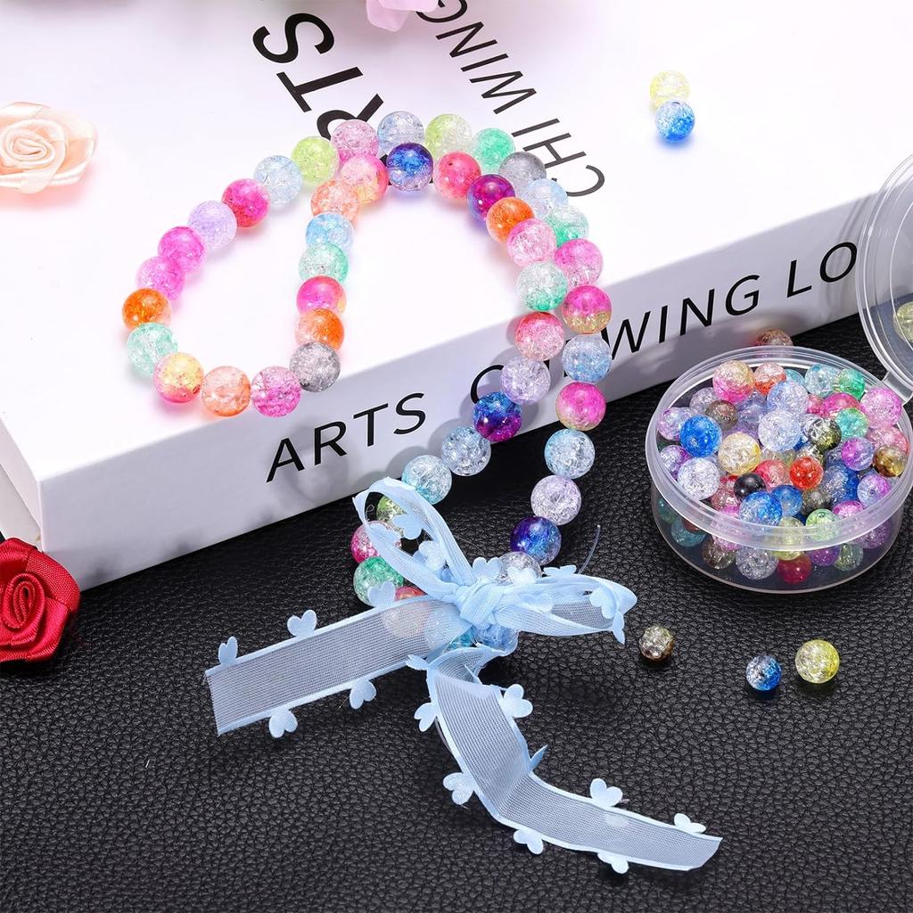 Товары для вечеринок 50/100 шт. круглых жемчужин, разделителей, бусины, ожерелья, браслеты, серьги, аксессуары для самостоятельного изготовления ювелирных изделий, акрил 6/8 мм