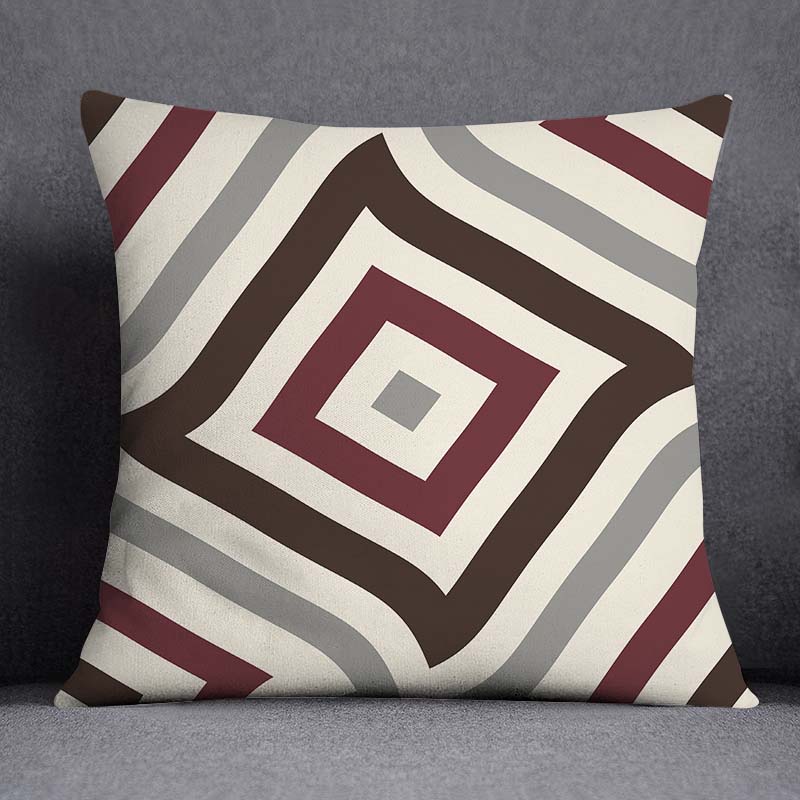 Geometric Color Pillowcase Home Decoration Pillowcase Square Pillowcase Home Office Decoration Cushion Cover
