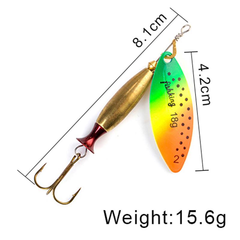 FISH KING Spinner Bait Long Cast 18 г 24 г Ложка Приманки Щука Металлическая рыболовная приманка Окунь Жесткая приманка Con Ganci