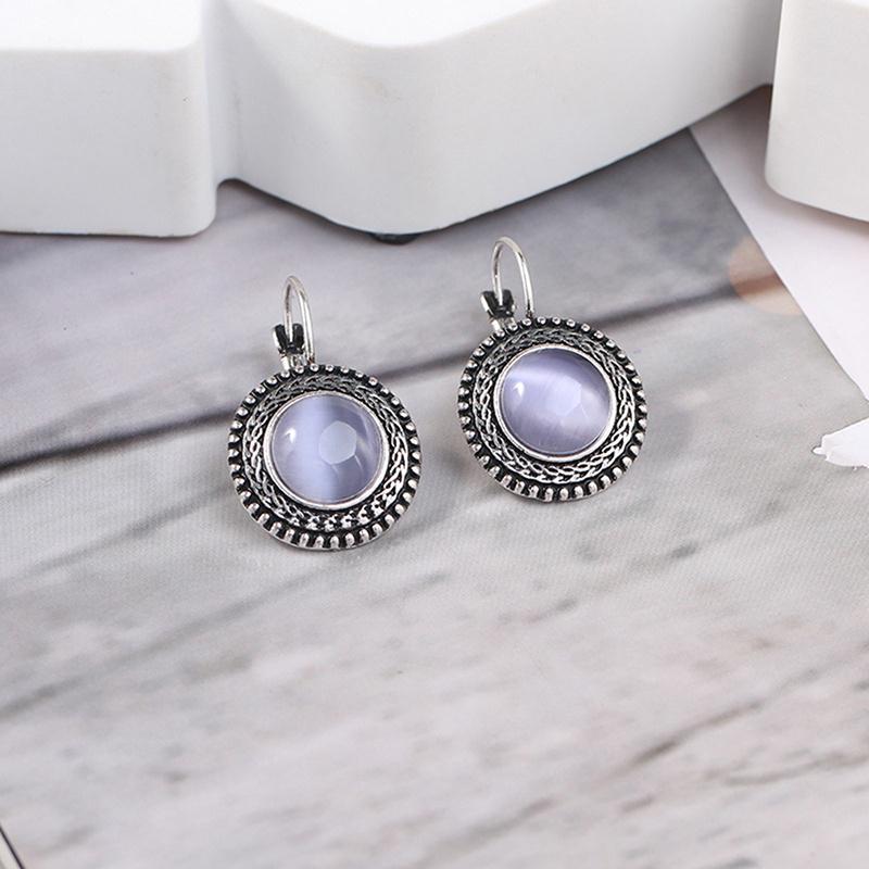 Этнические винтажные серьги-подвески в стиле бохо с эффектом кошачьего глаза, изысканные элегантные женские украшения, универсальные женские серьги