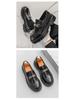 Men's Plus Size British Style Slip-On Leather Shoes, 2025 Fashion, Thick-Soled, Low-Top, Versatile Design