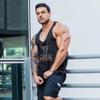 Мужская летняя жилетка без рукавов для фитнеса, быстросохнущая эластичная спортивная одежда, майка для тренировок и бега, футболка, одежда для бодибилдинга Tide