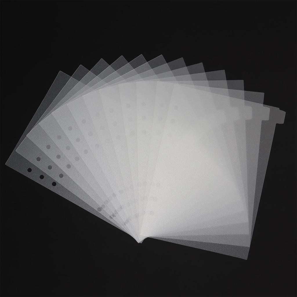 Transparent Paper Index Divider A5 A6 6 Holes For Binder Planner Notebook Stationery Notebook Paper Divider Accessories