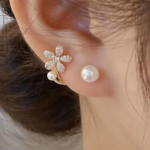 925 Silver Crystal Heart Hoop Earrings for Women Luxury Fashion Jewelry